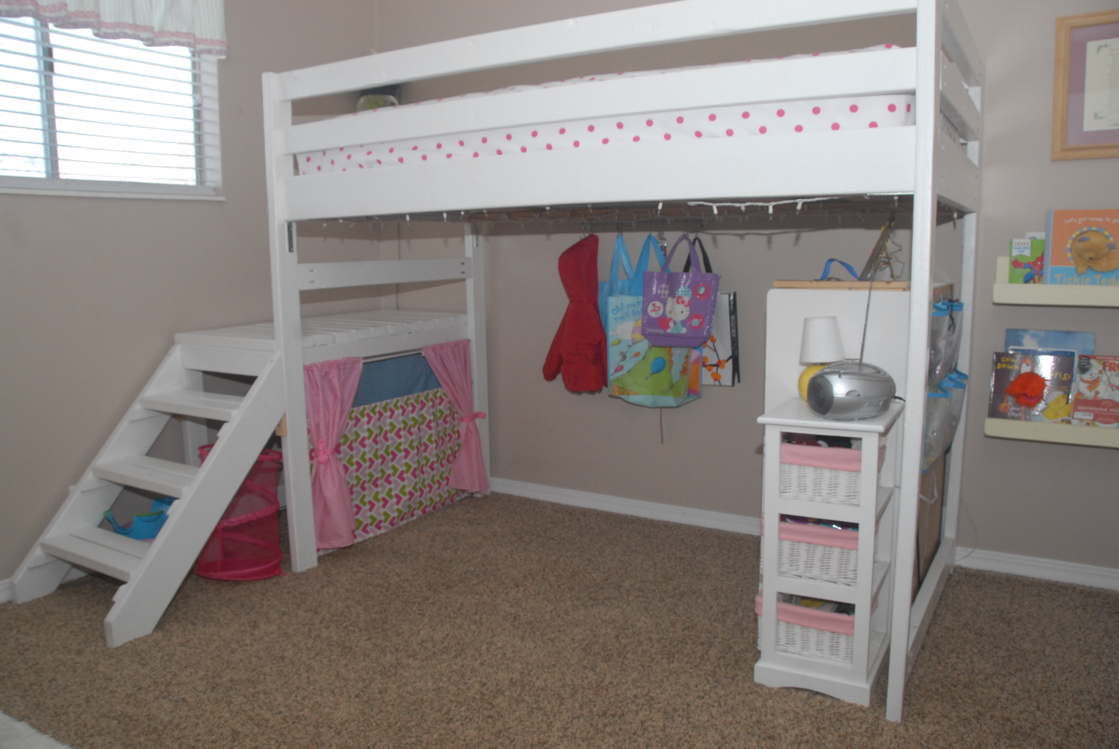 kids cabin bed with wardrobe