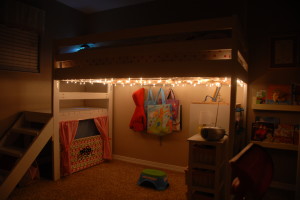 Lighted DIY Loft Bed